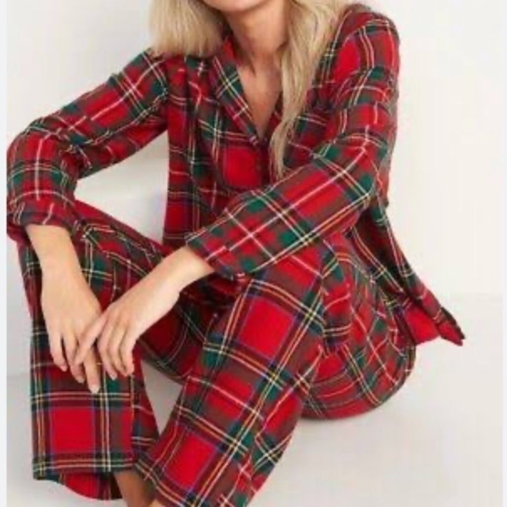 Woman’s Red Flannel Plaid Pajama Set NWT sz 4X